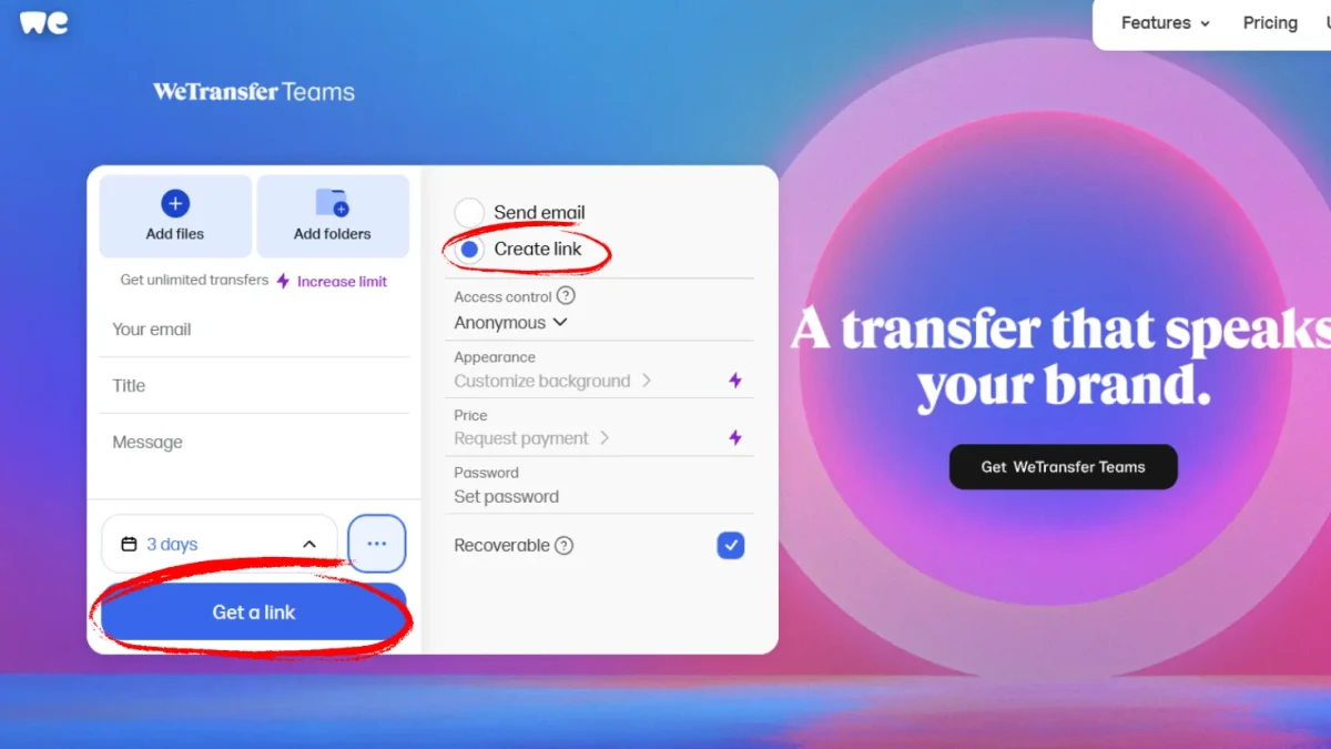 Как да споделяме големи файлове с Google Drive и WeTransfer 3 Drive Image 2