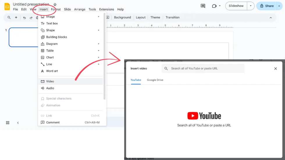 Insert Video Google Slides