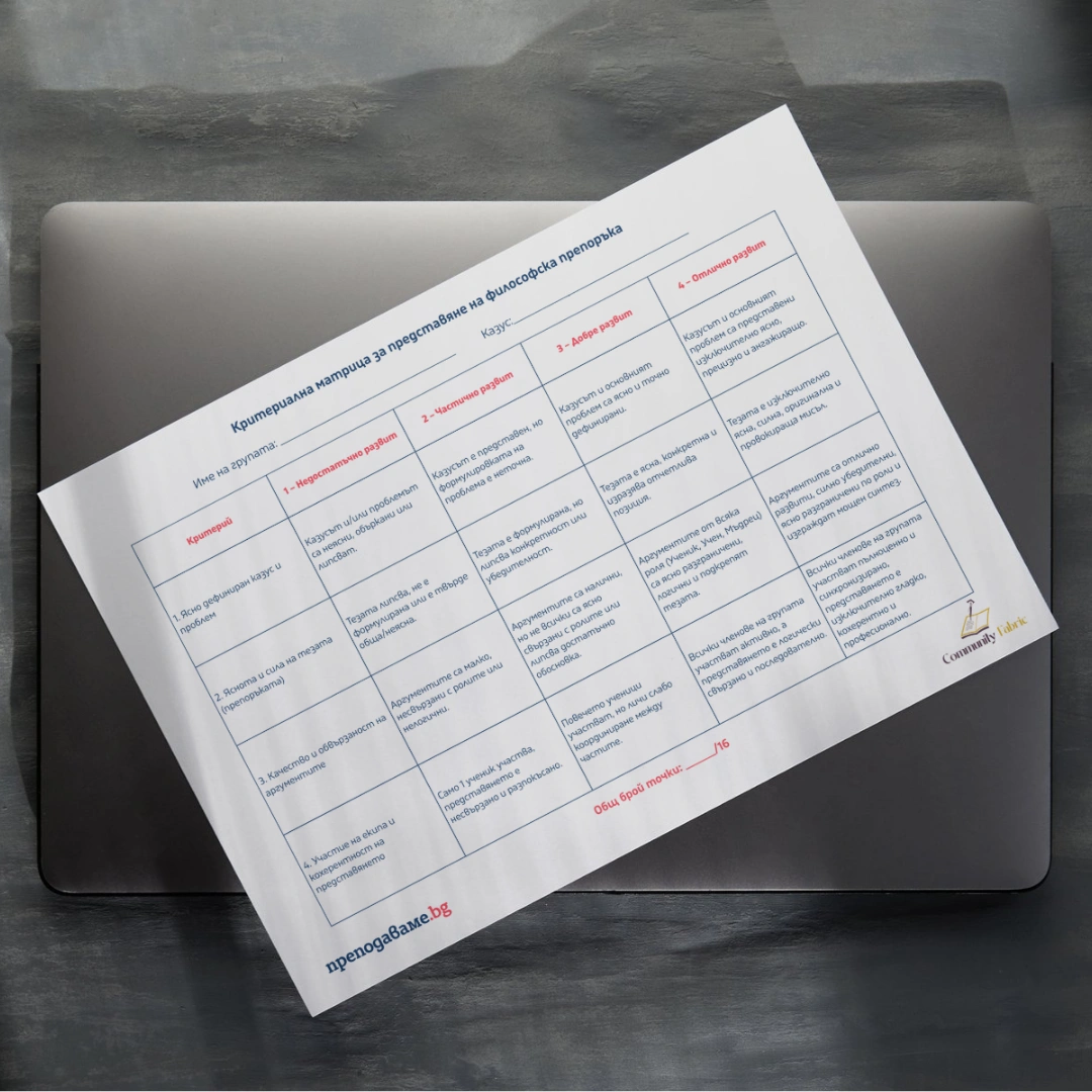 Prepodavame.bg_8kl_FILOSOFIYA_PBO Kak da mislim kato mudreci_RL Kriterialna matrica