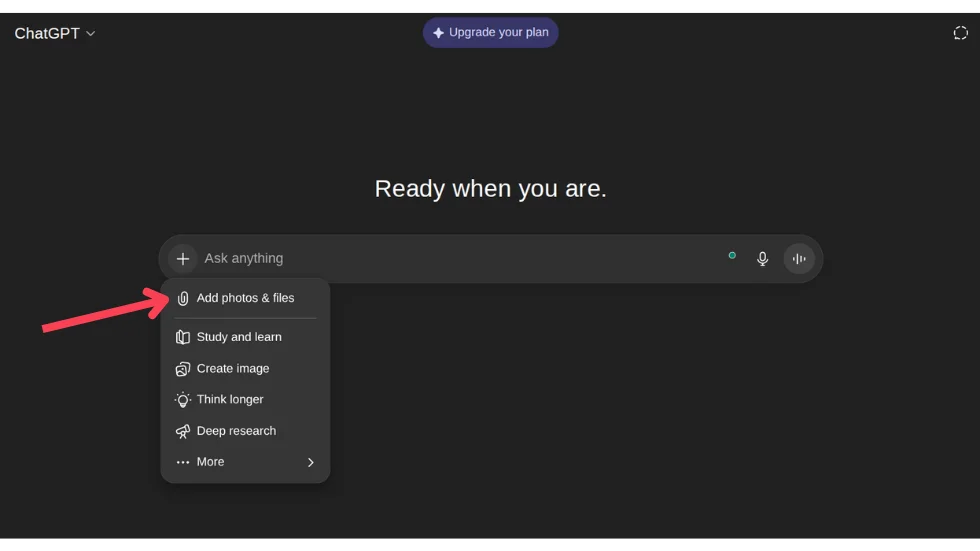 Как да използвате ChatGPT с изображения и файлове за максимална ефективност 1 import file ChatGPT