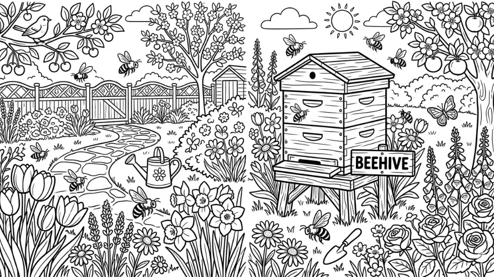 Страници за оцветяване - 10 идеи за пролетна декорация на класната стая с помощта на ИИ