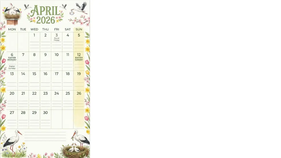 Календар за април 2026 - 10 идеи за пролетна декорация на класната стая с помощта на ИИ