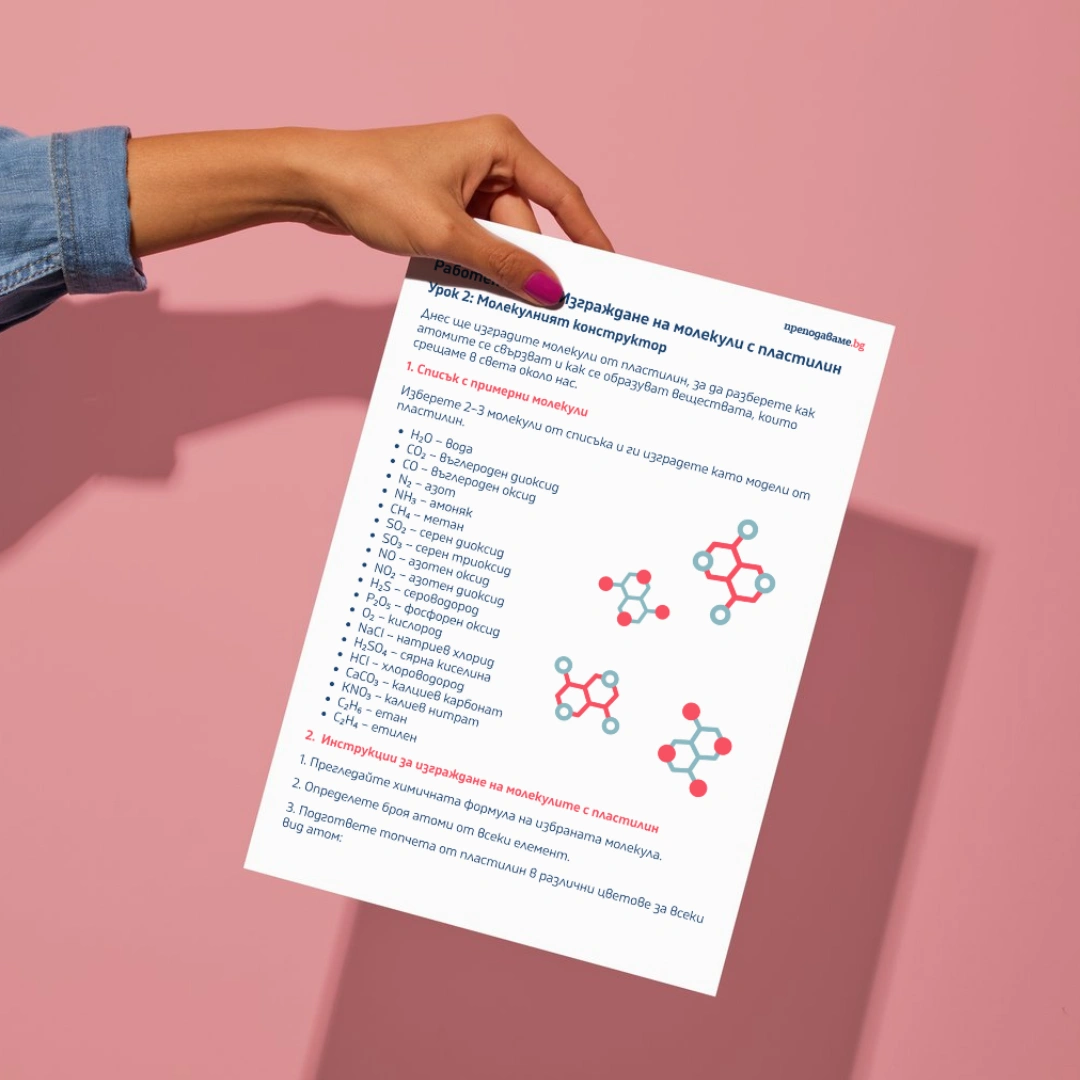 Prepodavame.bg 7kl HIMIA PBO Svqt ot molekuli ot formuli do posteri RL Instruktsii i checklist urok 2