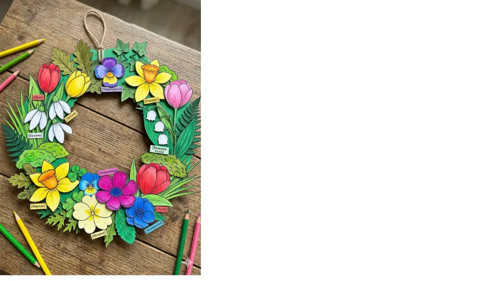 Пролетен венец генериран от изкуствен интерект онлайн по зададен промпт