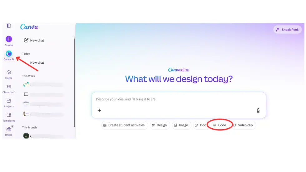 създаване на интерактивна игра с Canva AI Code
