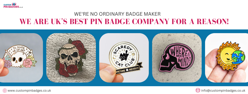 Customised Eco Metal Pin Badges in UK