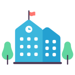 Education&School_school, building, trees, flag, education, study, institute