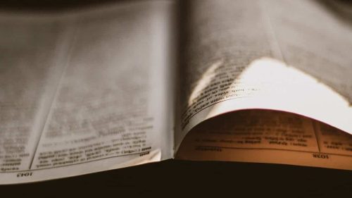 Sun shining over book