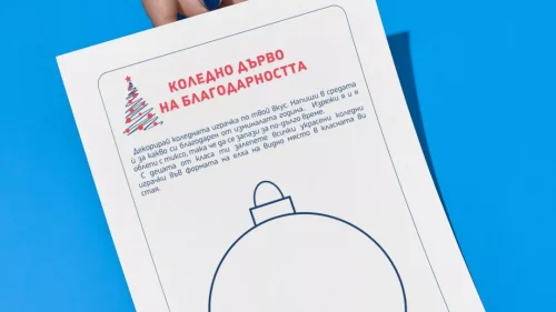 Творческа активност за насърчаване на изразяване на благодарност. Създаване на коледно дърво на благодарността.